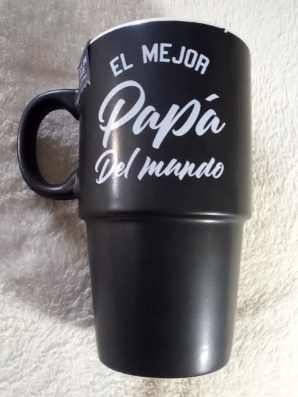 20 Fl. OZ. HOME ESSENTIALS EL MEJOR PAPA DEL MUNDO MUG AND LID NEW!